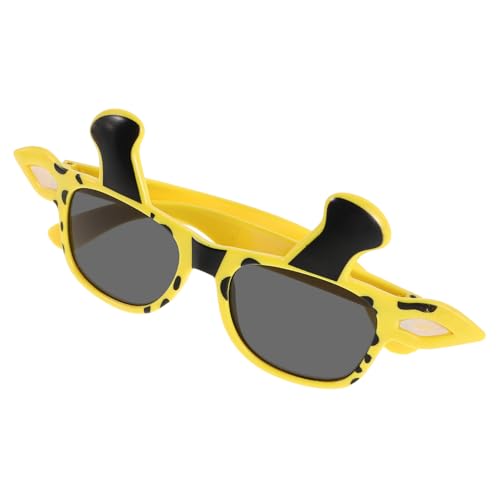 POPETPOP Gelbe Giraffenbrille Kostüm Tierpartyaccessoire Leicht und Komfortabel für Geburtstagsfeiern Hochwertige Dschungel Tierkostüm Eyeglasses Vielseitig Einsetzbar für Fasching Cosplay von POPETPOP