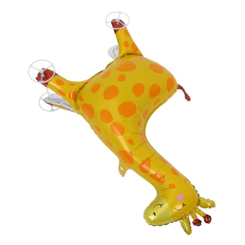 POPETPOP Giraffenballon Geburtstag Luftballons Tierischer Folienballon Tierische Folienballons Tierballons Folienballons Mit Animal-print Bauernhof Ballons Gelb Aluminiumfolie von POPETPOP
