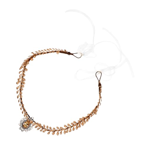 POPETPOP Goldfarbene Stirnband Damen Hochzeit Haarschmuck Fairy Headpiece Braut Kopfschmuck für Party und Rollenspiel POPETPOP Goldfarbene Stirnband Damen Hochzeit Haarschmuck Fairy Headpiece Braut Kopfschmuck für Party und Rollenspiel von POPETPOP