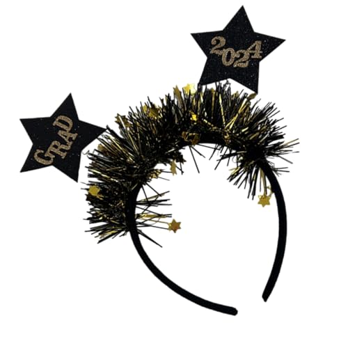 POPETPOP Graduierungs Haarband Schwarz mit Fünf Sterne Leichtes Rutschfestes Haarreif Accessoire für Abschlussfeier und Party Geeignet für Erwachsene POPETPOP Graduierungs Haarband Schwarz mit Fünf Sterne Leichtes Rutschfestes Haarreif Accessoire für Abschlussfeier und Party Geeignet für Erwachsene von POPETPOP