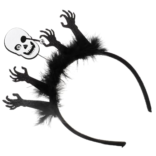 POPETPOP Halloween Haarreif mit Schwarzem Skelett Design Flauschiges Leichtes Halloween Kopfschmuck für Damen Bequem und Sicher für Kostümpartys und Festivalgebrauch POPETPOP Halloween Haarreif mit Schwarzem Skelett Design Flauschiges Leichtes Halloween Kopfschmuck für Damen Bequem und Sicher für Kostümpartys und Festivalgebrauch von POPETPOP