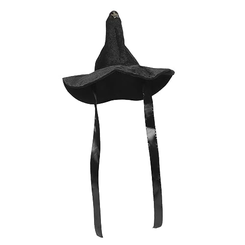 POPETPOP Halloween Hexenhut mit Fünfzackigem Stern Farbig Glänzend Widerstandsfähiger Vielseitig für Party Cosplay Fotos und Aufführungen Bequemer Hautfreundlicher Halloween Kostümhut von POPETPOP