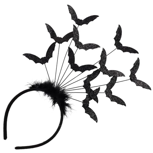 POPETPOP Halloween Kopfschmuck Fledermaus Haarreif Leicht Flexibel Verstellbar Party Foto Requisite für Damen und Mädchen POPETPOP Halloween Kopfschmuck Fledermaus Haarreif Leicht Flexibel Verstellbar Party Foto Requisite für Damen und Mädchen von POPETPOP