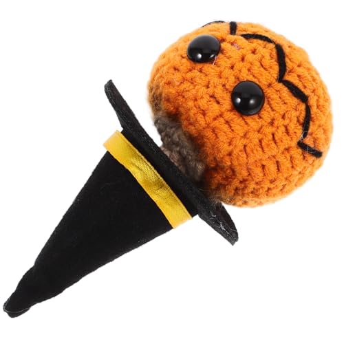 POPETPOP Halloween Puppe Kürbiskopf Plüschfigur mit Häkelmütze Leichtes Halloween Tischdeko Stabiles Design für Wohnzimmer Büro und Party Herbstdekoration POPETPOP Halloween Puppe Kürbiskopf Plüschfigur mit Häkelmütze Leichtes Halloween Tischdeko Stabiles Design für Wohnzimmer Büro und Party Herbstdekoration von POPETPOP