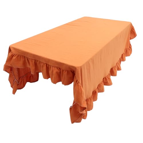 POPETPOP Halloween Tischdecke aus Baumwolle Kürbisfarbe Wiederverwendbar für Hochzeiten Herbstpartys und Dekoration für Esstische und Buffets POPETPOP Halloween Tischdecke aus Baumwolle Kürbisfarbe Wiederverwendbar für Hochzeiten Herbstpartys und Dekoration für Esstische und Buffets von POPETPOP