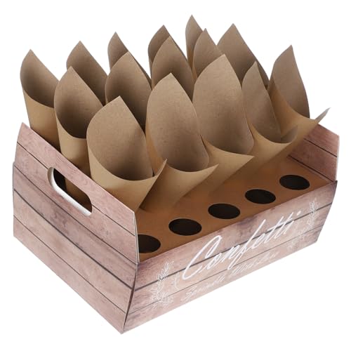 POPETPOP Hochzeitspapier Kraftpapier Set mit Löchern und Tablett Stabile Papierkonfetti und Blumenhalter Multifunktional für Blütenblätter Süßigkeiten Bouquets bei Partys und POPETPOP Hochzeitspapier Kraftpapier Set mit Löchern und Tablett Stabile Papierkonfetti und Blumenhalter Multifunktional für Blütenblätter Süßigkeiten Bouquets bei Partys und von POPETPOP
