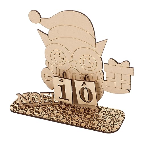POPETPOP Holz Adventskalender Desktop DIY Weihnachts Countdown Kalender Verstellbar Stabiles Design Festliche Tischdekoration Geschenkidee für Familie Freunde von POPETPOP