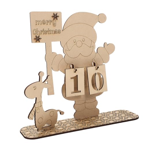 POPETPOP Holz Adventskalender zum Befüllen Verstellbarer Xmas Countdown Kalender DIY Weihnachtsdekoration Stabile Tischdekoration Geschenkidee für Weihnachtsfest von POPETPOP