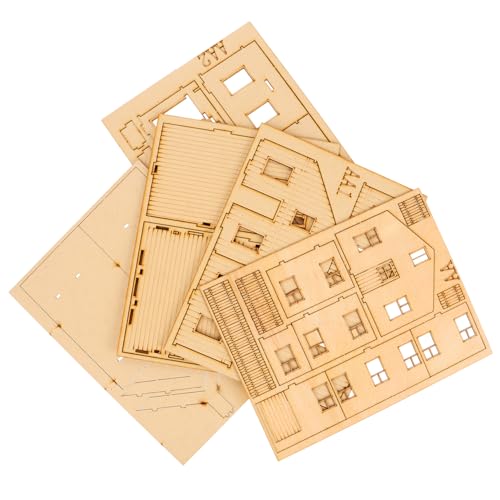 POPETPOP Holzbausatz Zum Zusammenbauen Europäische Ländliche Dekoration Walking Dead Bausatz Bauprojekte Für Holzschuppen Faller Modellbausätze Für Erwachsene Gebäude Im Maßstab O von POPETPOP