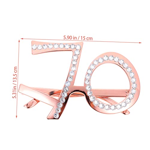 POPETPOP Jahre Geburtstagsbrille mit Funkelnden Kristallzahlen Roségold Partybrille als Foto Requisite Stabile PC Material Geburtstagsdeko für Erwachsene Sicheres und Komfortables Design POPETPOP Jahre Geburtstagsbrille mit Funkelnden Kristallzahlen Roségold Partybrille als Foto Requisite Stabile PC Material Geburtstagsdeko für Erwachsene Sicheres und Komfortables Design von POPETPOP