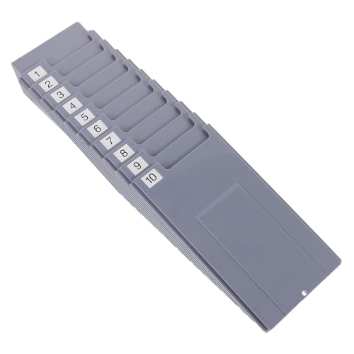 POPETPOP Kartenhalter für Zeitkarten Flexibles Wandmontiertes Regalsystem für Karten Robuste Aufbewahrungslösung mit Nummernaufklebern für Karteikartenorganisation POPETPOP Kartenhalter für Zeitkarten Flexibles Wandmontiertes Regalsystem für Karten Robuste Aufbewahrungslösung mit Nummernaufklebern für Karteikartenorganisation von POPETPOP