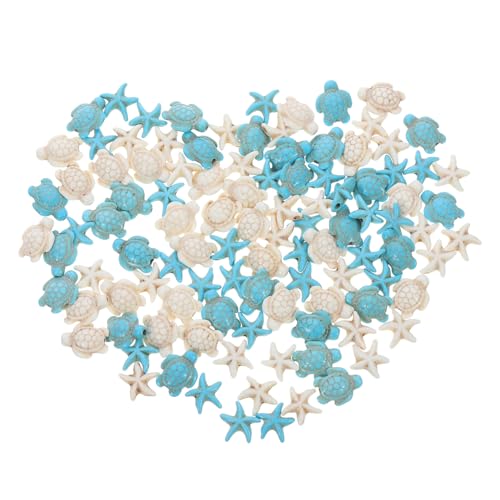 POPETPOP Kleines Schildkröten und Seestern Perlen Mediterraner Stil Synthetische Schmuckperlen für DIY Armbänder und Halsketten Bunte Abstandshalter Sommerliche Bastelaccessoires POPETPOP Kleines Schildkröten und Seestern Perlen Mediterraner Stil Synthetische Schmuckperlen für DIY Armbänder und Halsketten Bunte Abstandshalter Sommerliche Bastelaccessoires von POPETPOP
