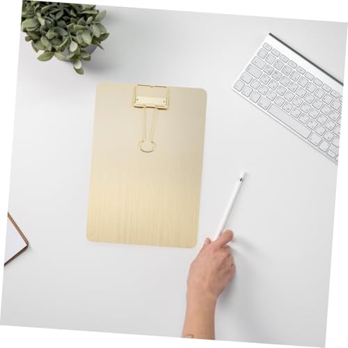 POPETPOP Klemmbrett Goldfarbig Metallclip Ergonomisch Leicht Schreibbrett Für Büro Schule Dokumente Organizer POPETPOP Klemmbrett Goldfarbig Metallclip Ergonomisch Leicht Schreibbrett Für Büro Schule Dokumente Organizer von POPETPOP