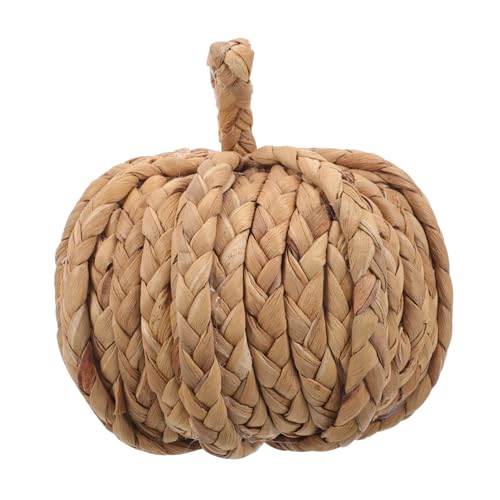 POPETPOP Kürbis aus Strohmaterial Handgefertigtes Halloween Ornament für Desktop Dekoration Wohn und Schlafzimmer Verarbeitung für Festliche Anlässe POPETPOP Kürbis aus Strohmaterial Handgefertigtes Halloween Ornament für Desktop Dekoration Wohn und Schlafzimmer Verarbeitung für Festliche Anlässe von POPETPOP