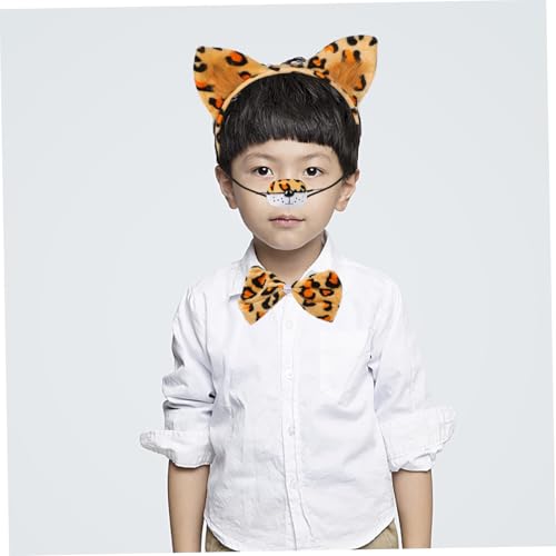 POPETPOP Leoparden Kostüm Teilig mit Tierohren Stirnband Nasenclip und Fliege Bequemes Cosplay Zubehör für Karneval Halloween Geburtstagsfeier und Faschingsparty POPETPOP Leoparden Kostüm Teilig mit Tierohren Stirnband Nasenclip und Fliege Bequemes Cosplay Zubehör für Karneval Halloween Geburtstagsfeier und Faschingsparty von POPETPOP