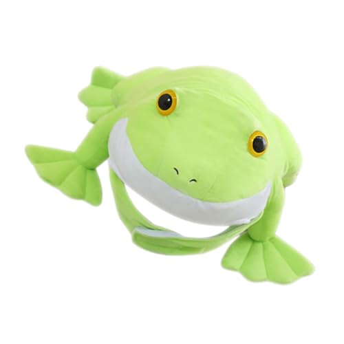 POPETPOP Lustige Plüsch Frosch Mütze Vollabdeckung Party Cosplay Hut Cartoon Kostüm Kopfbedeckung Für Erwachsene Für Foto Requisiten Und Themenfeiern von POPETPOP