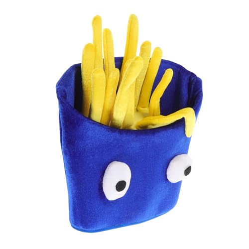 POPETPOP Lustiger French Fries Hut Verstellbar Spaßiger Kostüm Hut für Erwachsene Party Festival Streetwear Blaue Tall Top Kopfbedeckung von POPETPOP