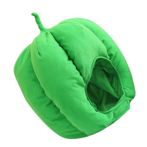 POPETPOP Lustiger Halloween Kostüm Stirnband Grüner Plüsch Pfeffer Hut Weicher Kopfschmuck Bequemer Party Foto Requisite für Erwachsene von POPETPOP