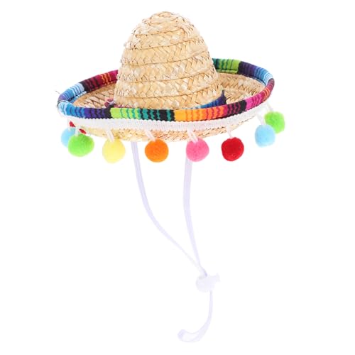 POPETPOP Mexikanischer Sombrero Partyhut mit Kinnband Leichter Karnevalshut für Mexikanische Feste Geburtstagsdeko und Kreative Wanddekoration Einzigartiger Fiesta Stil von POPETPOP