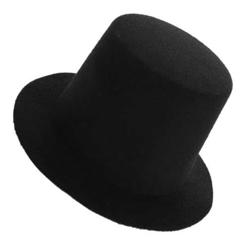 POPETPOP Miniatur Puppenhut Schwarz DIY Top Hut für Puppen Stabile Langlebige Dekoration Geeignet für Cosplay und Fotoshootings Modisches Accessoire für Stofftiere und Schneemänner von POPETPOP