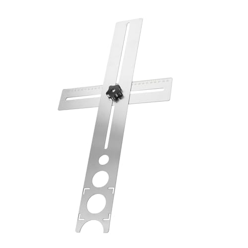 POPETPOP Multifunktionaler Fliesenloch Locator Universalmesser Präzises Langlebiges Bohrhilfsmittel für Fliesen Marmor und Starke Robuste Positionierschablone von POPETPOP