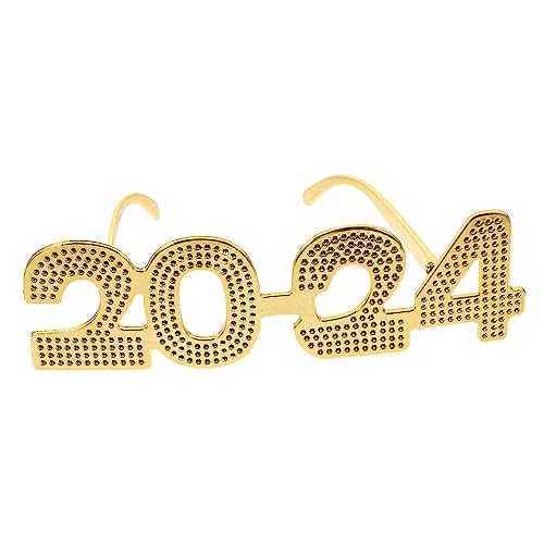 POPETPOP Neujahrs Partybrille Lustige Brille Für Festliche Feiern Hochwertige PC Materialien Auffällige Requisiten Für Kindergeburtstage Und Hochzeiten POPETPOP Neujahrs Partybrille Lustige Brille Für Festliche Feiern Hochwertige PC Materialien Auffällige Requisiten Für Kindergeburtstage Und Hochzeiten von POPETPOP
