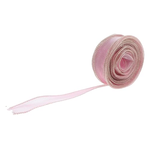 POPETPOP Organza Wellenband Geschenkband für Kränze Blumensträuße DIY Hochzeitsdeko Handarbeit Material Rosa Gold POPETPOP Organza Wellenband Geschenkband für Kränze Blumensträuße DIY Hochzeitsdeko Handarbeit Material Rosa Gold von POPETPOP