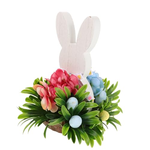 POPETPOP Osterhasen-tischschild Aus Holz Mit Ei Und Blume, Frühlingskaninchen, Tischblock, Freistehender Ostertablett- Für -partygeschenke POPETPOP Osterhasen-tischschild Aus Holz Mit Ei Und Blume, Frühlingskaninchen, Tischblock, Freistehender Ostertablett- Für -partygeschenke von POPETPOP