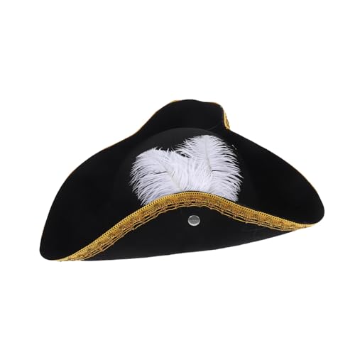 POPETPOP Piratenhut Cosplay-Party-Mütze Cosplay-Partyhut Karneval Cosplay Mütze Piratenzubehör für Cosplay karneval hut Cosplay Carnival Cap Piratenanzug Vlies Black POPETPOP Piratenhut Cosplay-Party-Mütze Cosplay-Partyhut Karneval Cosplay Mütze Piratenzubehör für Cosplay karneval hut Cosplay Carnival Cap Piratenanzug Vlies Black von POPETPOP