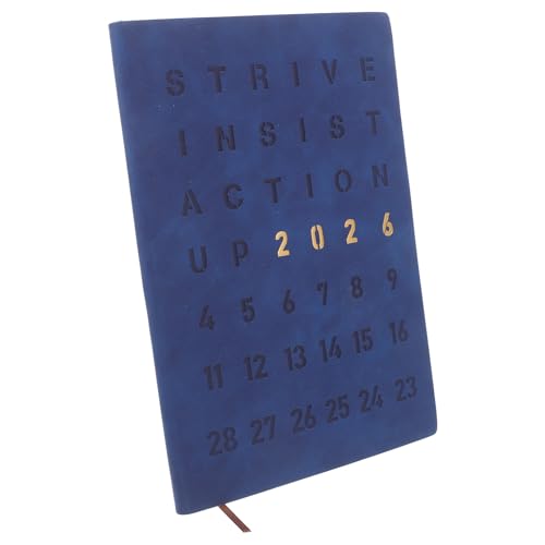 POPETPOP Planerkalender 2026 – Tragbarer Hardcover-notizblock, Akademischer Kalender, Täglicher Für Frauen, Studentinnen, Büro Und Zuhause, Dunkelblau von POPETPOP