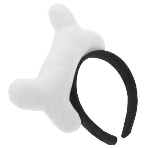 POPETPOP Plüsch Knochen Haarreif Cosplay Stirnband Leichtes Party Haarband für Karneval Halloween Kostüm und Gesichtspflege Zubehör von POPETPOP