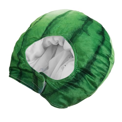 POPETPOP Plüsch Wassermelonen Hut Kuscheliger Cartoon Cosplay Kopfputz Gefüllt mit PP Baumwolle Für Party Kostüm Bühne Foto Requisite Unisex Indoor Outdoor von POPETPOP
