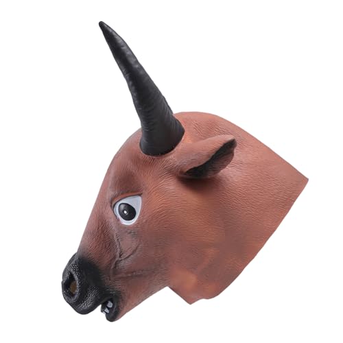 POPETPOP Realistische Kuhkopf Maske Halloween Vollgesichtsmaske Party Tierkopf Kostüm Maske Kreative Karneval Requisite für Cosplay und Foto Dekoration POPETPOP Realistische Kuhkopf Maske Halloween Vollgesichtsmaske Party Tierkopf Kostüm Maske Kreative Karneval Requisite für Cosplay und Foto Dekoration von POPETPOP