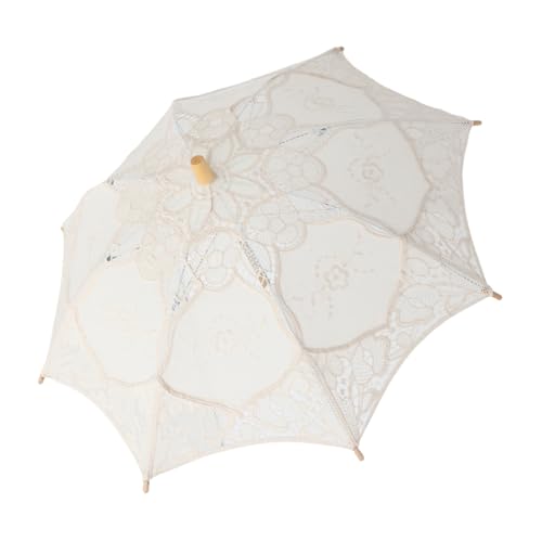 POPETPOP Regenschirm aus Spitze Hochzeit Beige UV Brautjungfer Prinzessin Regenschirm Weiß dekorativer dekoratives Regenschirmdekor Mini- Dekorative Spitze hölzern POPETPOP Regenschirm aus Spitze Hochzeit Beige UV Brautjungfer Prinzessin Regenschirm Weiß dekorativer dekoratives Regenschirmdekor Mini- Dekorative Spitze hölzern von POPETPOP