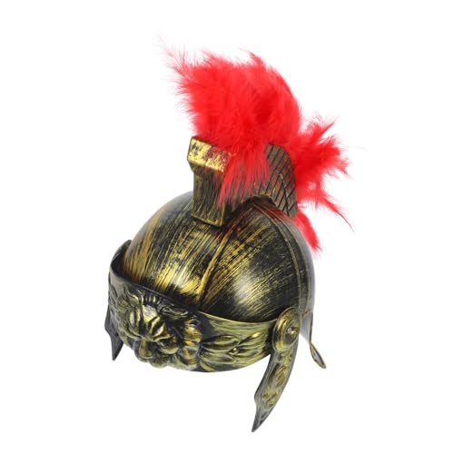 POPETPOP Römischer Soldatenhelm Cosplay Party Hut Realistisches Krieger Kostüm Zubehör für Erwachsene Mittelalterliches Outfit Zubehör von POPETPOP