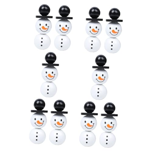 POPETPOP Schneemann Holzperlen Teilig DIY Schmuck Bastelperlen für Armbänder Halsketten Weihnachtsdeko Winter Party Zubehör POPETPOP Schneemann Holzperlen Teilig DIY Schmuck Bastelperlen für Armbänder Halsketten Weihnachtsdeko Winter Party Zubehör von POPETPOP