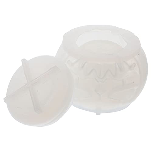 POPETPOP Silikonform Halloween Kürbis Aufbewahrungsdose DIY Epoxidharz Form Lebensmittelecht Sicher Leicht Tragbar für Dekoration und Basteln Geschenkidee von POPETPOP