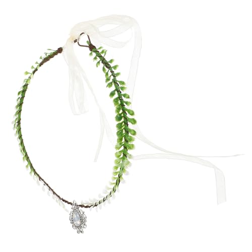 POPETPOP Simulation Haarreif Braut Haarschmuck mit Strass Leichter und Bequemer Kopfschmuck für Hochzeit Brautjungfern Festtage und Festliche Anlässe Grünes Accessoire für Damen POPETPOP Simulation Haarreif Braut Haarschmuck mit Strass Leichter und Bequemer Kopfschmuck für Hochzeit Brautjungfern Festtage und Festliche Anlässe Grünes Accessoire für Damen von POPETPOP