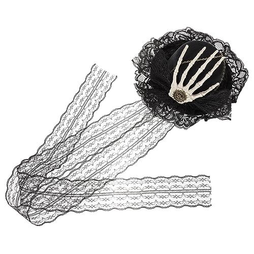 POPETPOP Steampunk Mini Fascinator Haarklammer Damen Gothic Halloween Haarclip mit und Dekoration für Party und Kostüm von POPETPOP