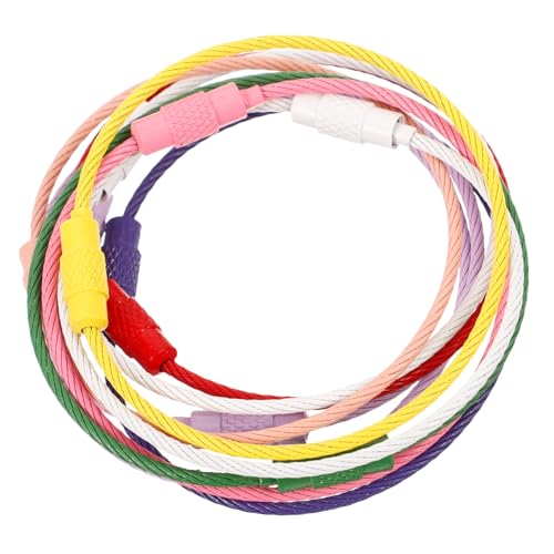 POPETPOP Teiliges Edelstahl Schlüsselringe Kabel DIY Schlüsselanhänger Ringe Mehrzweck Zubehör für Schlüssel Taschen und Bastelarbeiten Robust und Langlebig von POPETPOP