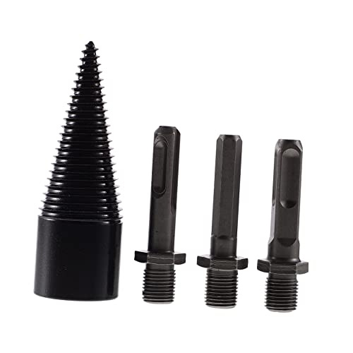 POPETPOP Teiliges Holzspalter bohrer Carbonstahl mit Titanium beschichtung Hohe Härte Hitzebeständig Geeignet für Eiche Hickory Walnuss Sycamore Kompatibel mit Bohrmaschinen Effizient und von POPETPOP