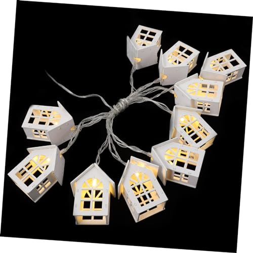 POPETPOP Teiliges LED Lichterkette Holzhaus Warmweiß USB Betrieben Energiesparende Weihnachtsdeko für Zuhause Party Garten und Haustierfreundlich Langlebig und Wiederverwendbar von POPETPOP