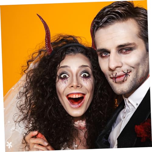 POPETPOP Teufelshörner Stirnband Kunststoff Halloween Kopfschmuck Komfortabel Langlebig Für Festival Party Cosplay Wiederverwendbar Schäferhörner Haarreif POPETPOP Teufelshörner Stirnband Kunststoff Halloween Kopfschmuck Komfortabel Langlebig Für Festival Party Cosplay Wiederverwendbar Schäferhörner Haarreif von POPETPOP