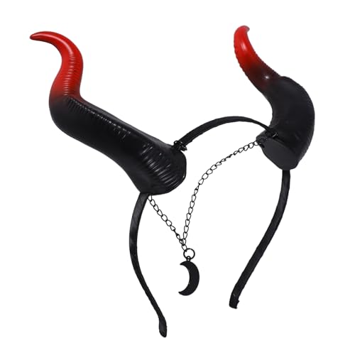 POPETPOP Teufelshörner Stirnband für Halloween Cosplay Haarschmuck mit Mond Design Leicht und Bequem für Karneval und Maskerade Einzigartiges für Freunde POPETPOP Teufelshörner Stirnband für Halloween Cosplay Haarschmuck mit Mond Design Leicht und Bequem für Karneval und Maskerade Einzigartiges für Freunde von POPETPOP