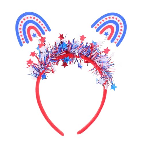 POPETPOP Unabhängigkeitstag Patriotischer Star Stirnband Komfortable Patriotische Haarband American Independence Day Stirnband Für Cosplay -partys Und Feierlichkeiten von POPETPOP