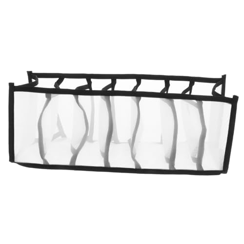 POPETPOP Unterwäsche Aufbewahrungsbox Netzstoff Fächer Schwarz Atmungsaktiv Mehrzweck Organizer für Bh Socken Krawatten Ordnungssystem Kleiderschrank von POPETPOP