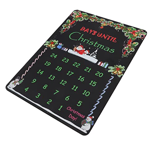 POPETPOP Weihnachts Countdown Kreidetafel Holz Weihnachtsdeko Tischdekoration Langlebig Kinderfreundlich Festliche Adventsdekoration für Gemütliche Familienfeiern von POPETPOP