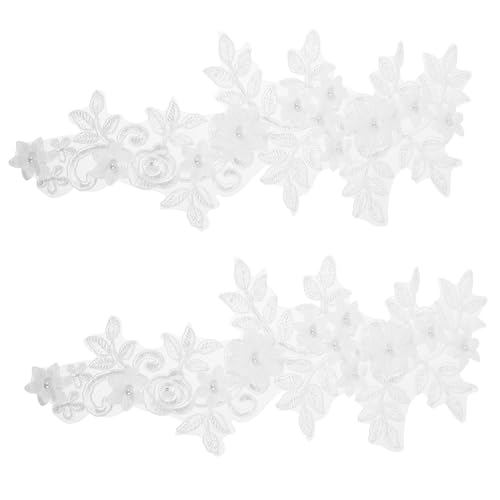 POPETPOP Weiße Bestickte Spitzenblumen Applikation mit Perlen Spitzenkragen zum Aufnähen Dekoratives Spitzenbesatz für Brautkleider Hochzeitskleidung Elegantes Abendkleid DIY Nähen Zubehör POPETPOP Weiße Bestickte Spitzenblumen Applikation mit Perlen Spitzenkragen zum Aufnähen Dekoratives Spitzenbesatz für Brautkleider Hochzeitskleidung Elegantes Abendkleid DIY Nähen Zubehör von POPETPOP