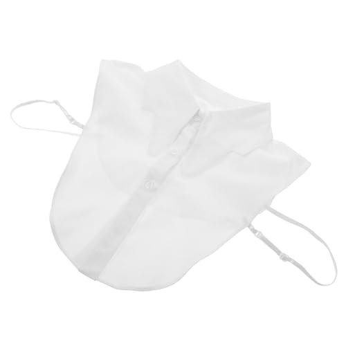 POPETPOP Weißer Bluseneinsatz Damen Halbkragen aus Baumwolle Abnehmbarer Falscher Kragen für Frauen Verspieltes Design Vielseitiges Blusen Accessoire für Hemden und Pullover POPETPOP Weißer Bluseneinsatz Damen Halbkragen aus Baumwolle Abnehmbarer Falscher Kragen für Frauen Verspieltes Design Vielseitiges Blusen Accessoire für Hemden und Pullover von POPETPOP