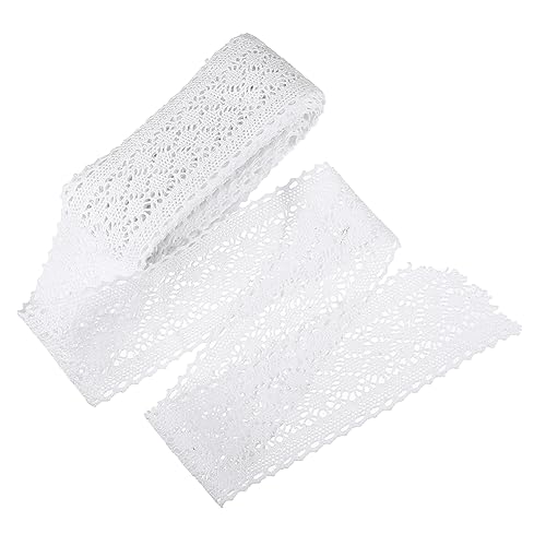 POPETPOP Weißes Baumwoll Spitzenband Yards Breit Fransenbesatz für DIY Handwerk Dekoration von Vorhangkanten Langlebig und Vielseitig für Hochzeiten Scrapbooking POPETPOP Weißes Baumwoll Spitzenband Yards Breit Fransenbesatz für DIY Handwerk Dekoration von Vorhangkanten Langlebig und Vielseitig für Hochzeiten Scrapbooking von POPETPOP